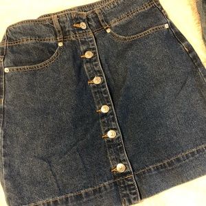 Forever 21 button up jean skirt